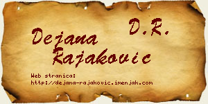 Dejana Rajaković vizit kartica